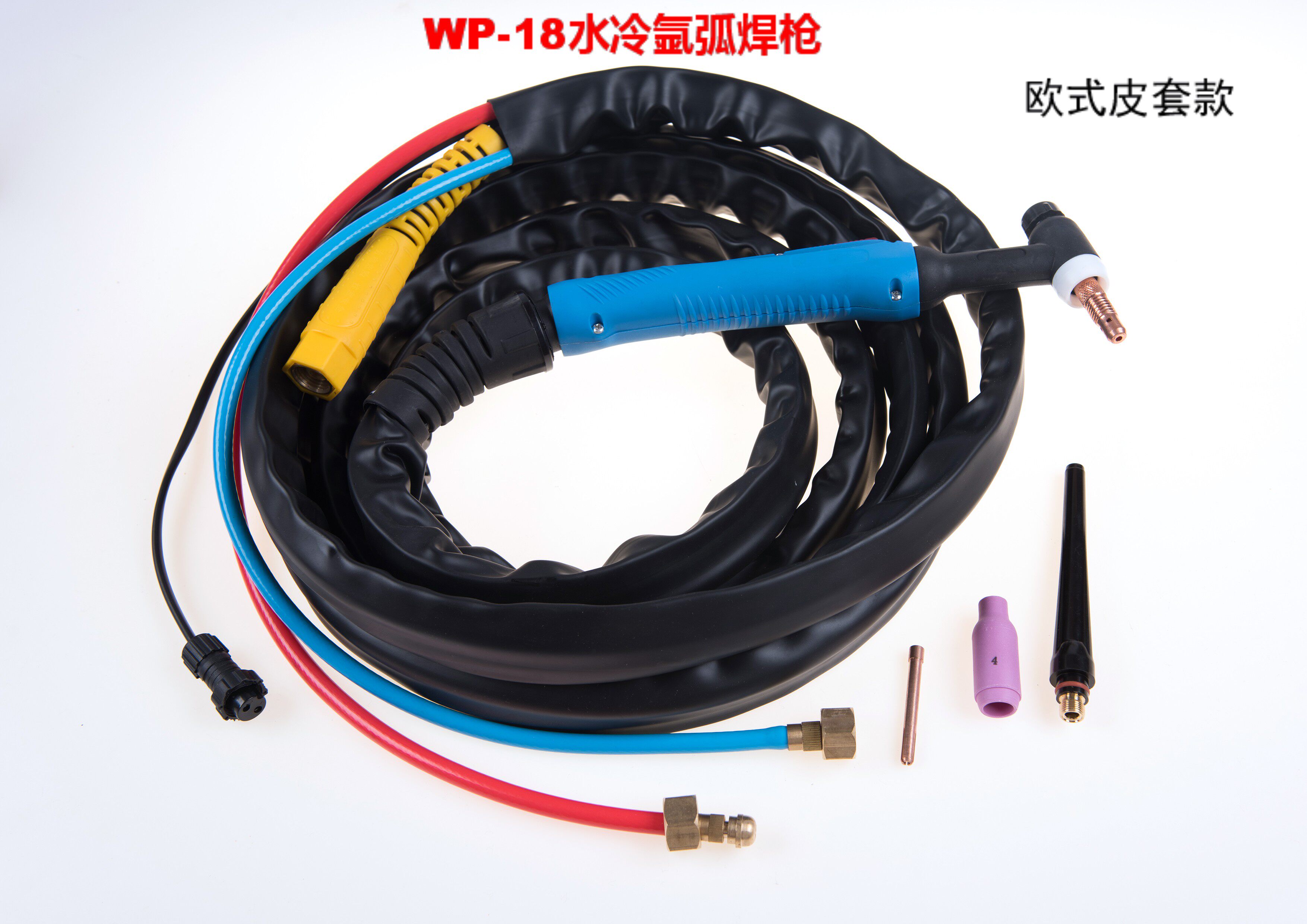 Argon arc welding torch WP18 QS300 350 500 water-cooled long welding wire WS 315 400 Argon arc welding machine accessories