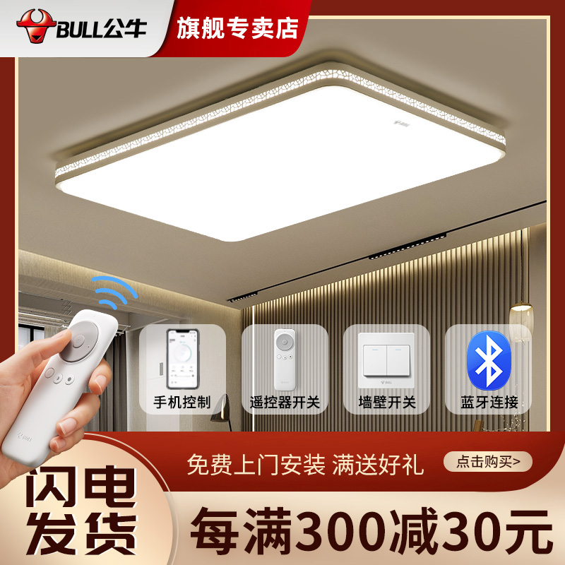 Bull LED Ceiling Lamp Living Room Lamp Rectangular Modern Simple Atmosphere 2022 New Living Room Lamp Bedroom Lamp