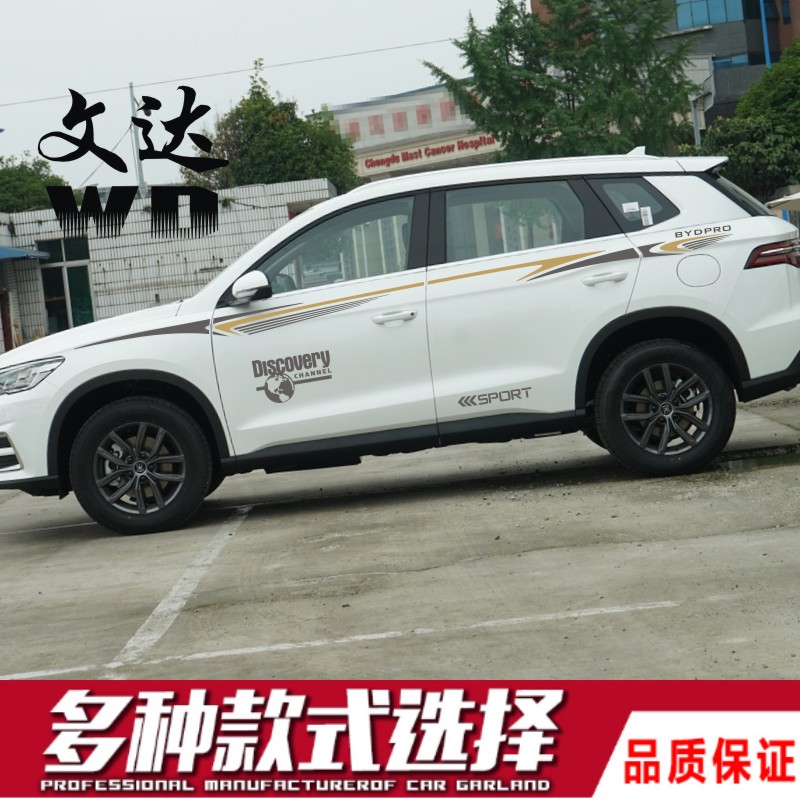 Suitable for BYD Song Pro car stickers pull flower personality waist line modification stickers Song Pro body decoration decals stickers