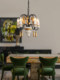 Rh American-Style Wine Cabinet Retro Solid Wood Candle Bay Window Small Chandelier Balcony Bedroom Dining Room Lamp Display Cabinet Lamp Ceiling Lamp