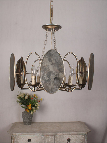 American-Style Cafe Retro Glass Clothing Store Chandelier Shop Commercial Candle Villa Tea Room Bar Restaurant Lamp