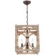 American Retro Distressed Chandelier, Rustic Solid Wood Living Room, Dining Room, Hallway, Nostalgic Classical Antique Pastoral Lighting