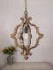 American Country Retro Small Chandelier Solid Wood Gold-Painted Clothing Store Restaurant Lamp Mediterranean Folk Country Cafe Single Head