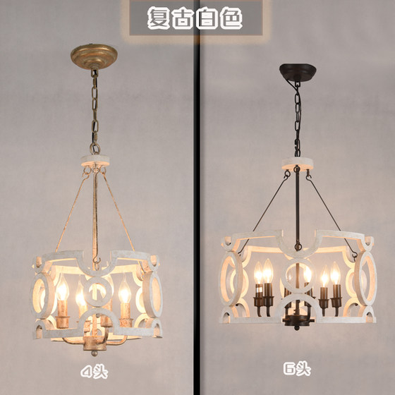 American-Style Retro Pendant Light, Wooden Circular Design, Creative and Unique, Simple Style for Shops, Guesthouses, Villas, Restaurants, Showcases, and Bedroom Lighting