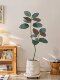 High-end light luxury simulation green plant rubber tree black diamond simulation living room decoration potted indoor fake plant ornaments