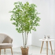 High-End Artificial Maple Tree, Green Maple Fake Tree, Indoor Potted Plant, Home Living Room Window Display Decoration, Floor-Standing Green Plant