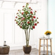 High-End Artificial Green Plant Camellia Tree Indoor Living Room Floor-Standing Fake Plant Potted Plant Homestay Light Luxury Decorative Ornament