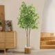 Artificial Plant Banyan Tree Green Plant Fake Tree Decorative Potted Plant Bionic Tree Indoor Living Room Floor-Standing Landscape Ornament Tree