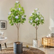Light Luxury Artificial Plant Hydrangea Potted Bionic Flower Tree Living Room Ornaments Interior Decoration Fake Green Plant Window Scenery