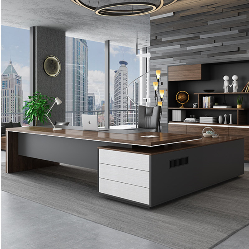 Boss Desk President Table Fashion Atmosphere Manager Table Singles Table Table and Chair Combined Large Banquet Modern Simple