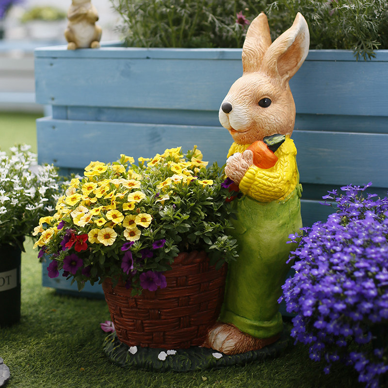 Creative Cartoon Animal Styling Flower Pot Personality Outdoor Patio Garden Garden Decoration Swing Decorated Villa Balcony Yard Arrangement