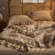 Tawg cut flower solid summer quilted by four sets of full washed cotton summer cool quilted by spring and autumn quilted air conditioning by the core