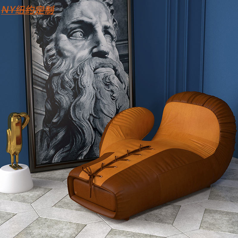 Designer Special-Shaped Hotel Gym Creative Boxing Glove Sofa Living Room Vintage Model Room Retro Lazy Chair Designer Special-Shaped Hotel Gym Creative Boxing Glove Sofa Living Room Vintage Model Room Retro Lazy Chair