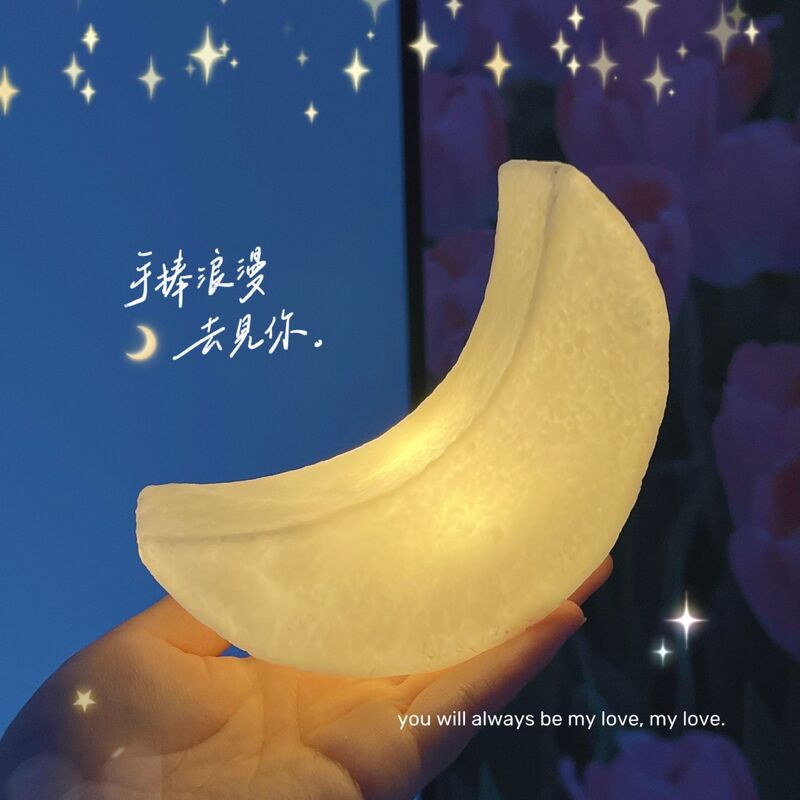 Moon Night Light for Bedroom, ins Crescent Moon Lamp, Moon Lamp, Trendy Half-Moon Lamp, Gift for Female Friends' Birthday
