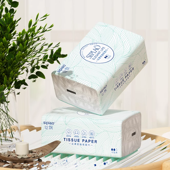 丝飘U品抽取式面巾纸可擦手可湿水家用厕所宿舍卫生纸厕纸实惠装