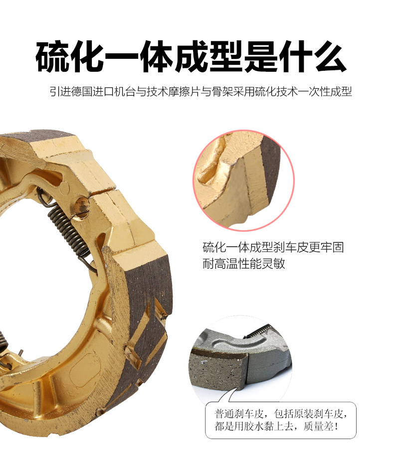 Qianjiang motorcycle Wolong QJ125-28 QJ150-28 front and rear brake pads thickened drum brake shoe accessories