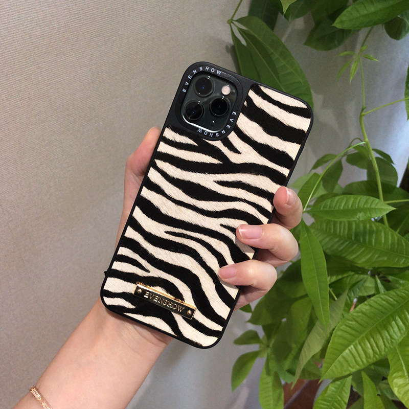 EVENSHOW European and American zebra apply Apple 12 mobile phone protection shell iphone11promax78plus full package xr