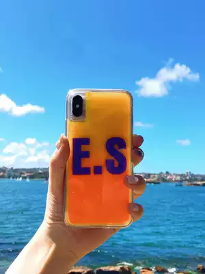 EVENSHOW fluorescent xs max Net red mobile phone Protective case 6 p7p8p quicksand iPhone11 Liquid Tide