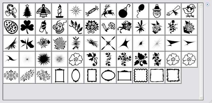 PS自定义形状工具3000多款图案边框动物植物人物花纹图形素材插件