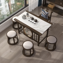 New Chinese tea table Zen solid wood modern minimalist office tea table and chair combination Kung Fu tea set tea table