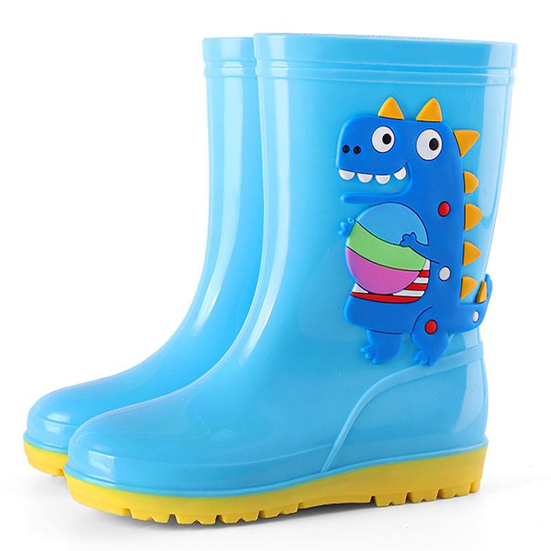 Fashion children waterproof rain shoes male and female child baby rain boots gush warm student rubber shoes children CUHK water shoes-Taobao