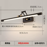 Расширенная модель-черная втирание золота-56,5 см-нейтрального света 11 Вт.
