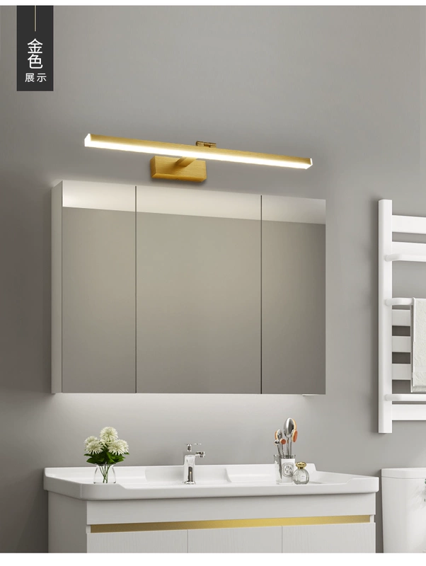 tủ gương đẹp Đèn trước gương tủ gương phòng tắm đặc biệt đèn led không lỗ có thể thu vào phòng tắm Đèn trang điểm tủ gương phòng tắm tủ gương inox tủ gương gắn tường