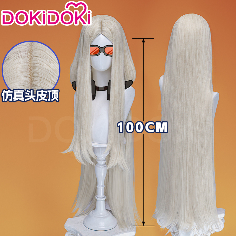Dokidoki in Stock Wasteland War Ghost Oukastar Cosplay Wig Scalp Top 100cm Long Hair Dokidoki in Stock Wasteland War Ghost Oukastar Cosplay Wig Scalp Top 100cm Long Hair