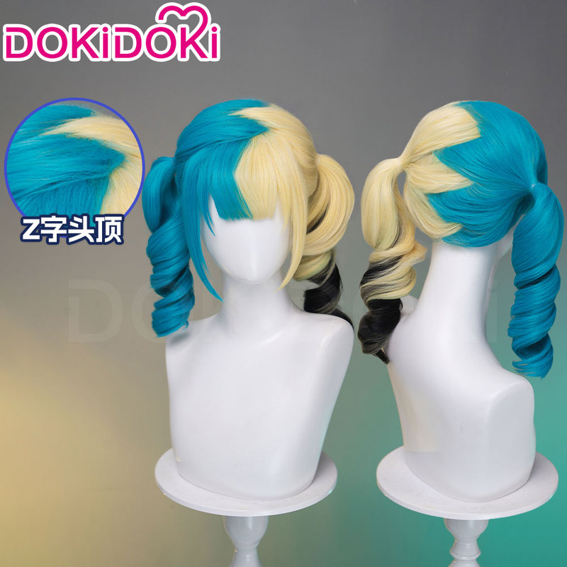 Dokidoki in Stock Pokémon Za Kanari Cosplay Wig Special Two-Tone Ponytail Dokidoki in Stock Pokémon Za Kanari Cosplay Wig Special Two-Tone Ponytail