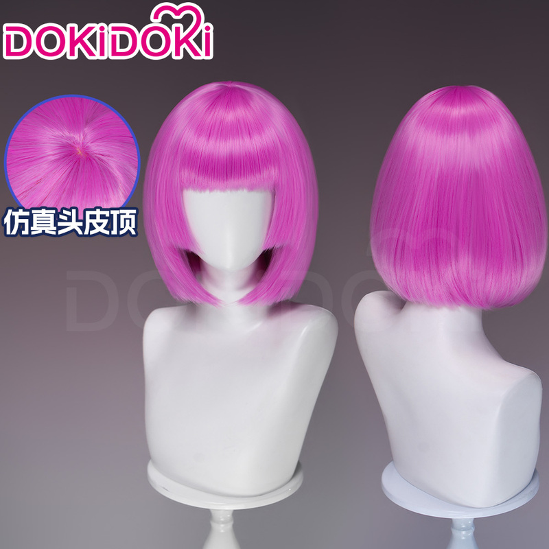 Dokidoki in Stock Jojo Hettanze Cosplay Wig Round Scalp 30cm Bob Short Hair