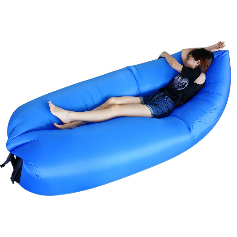 South Pole Man Beach Park Outdoor Lazy People Portable Air Sofa Bag Lunch Break Air Bed Net Red Dunk
