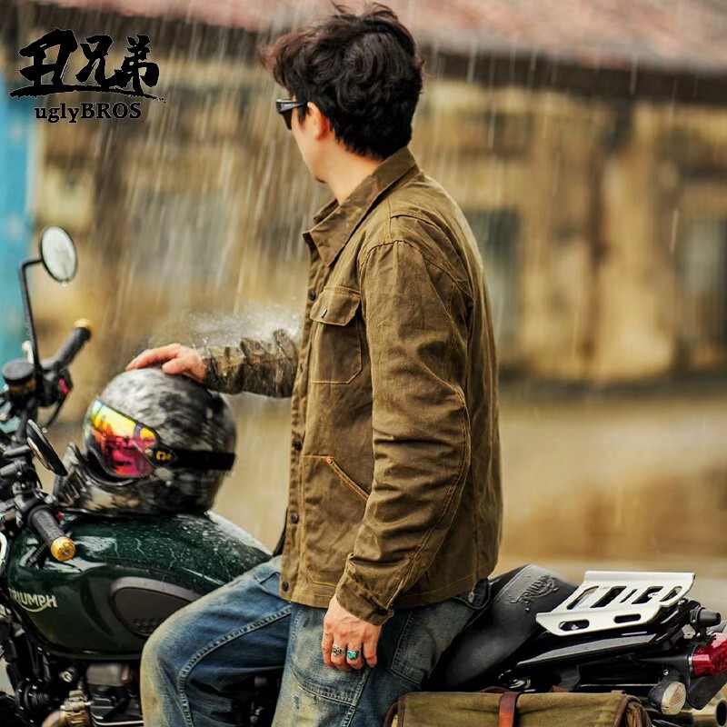 Uglybros American Retro Waxed Motorcycle Riding Suit Motorcycle Anti-Fall Racing Suit Harley Fishing