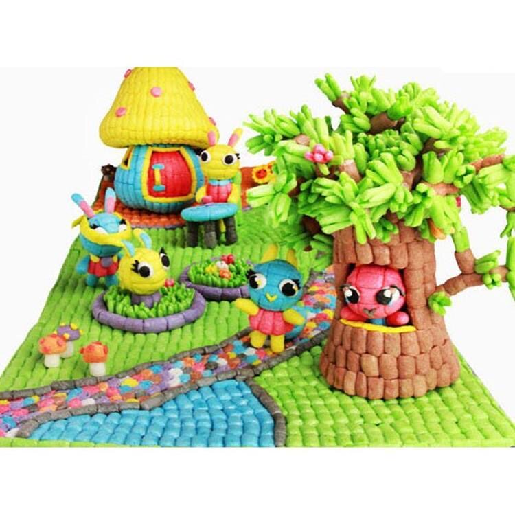 Kindergarten children's handmade materials magic DIY cottage corn kernels creative early education educational toys building blocks