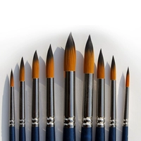 9 Синяя заостренная заостренная кисть