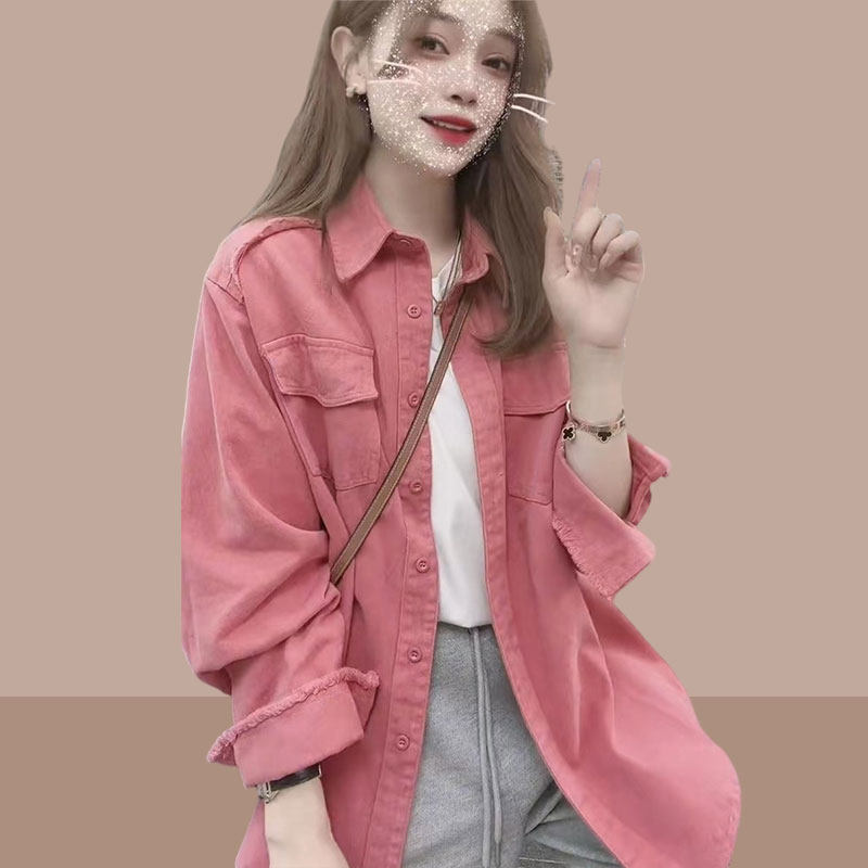 2026 early spring and autumn new women's colorful denim shirts, loose and casual inner wear, this year's popular and beautiful shirts