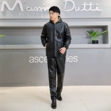 Водонепроницаемые ветрозащитные штаны, удерживающие тепло утепленные колготки для пожилых людей, толстовка с капюшоном, комплект, оверсайз, для среднего возраста