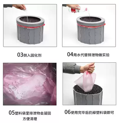 Accessories for large children's car toilet, coagulant garbage bag (large folding toilet)