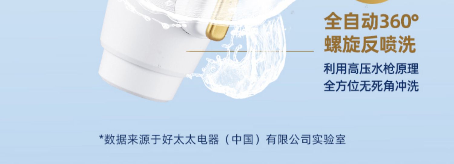 好太太 反冲洗+双面旋刮 前置净水器 全屋净化 终身免滤芯 图6