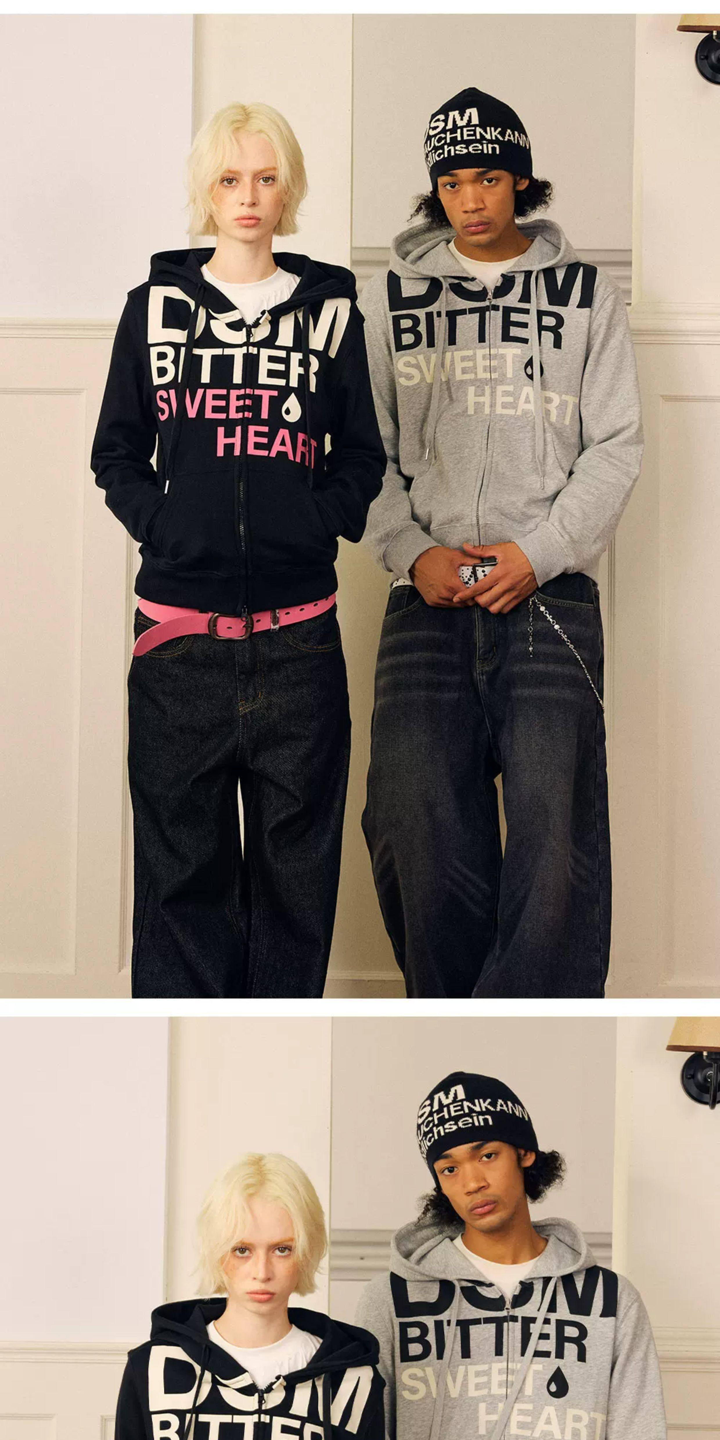 DONSMOKE Letter Print Hooded Sweatshirt