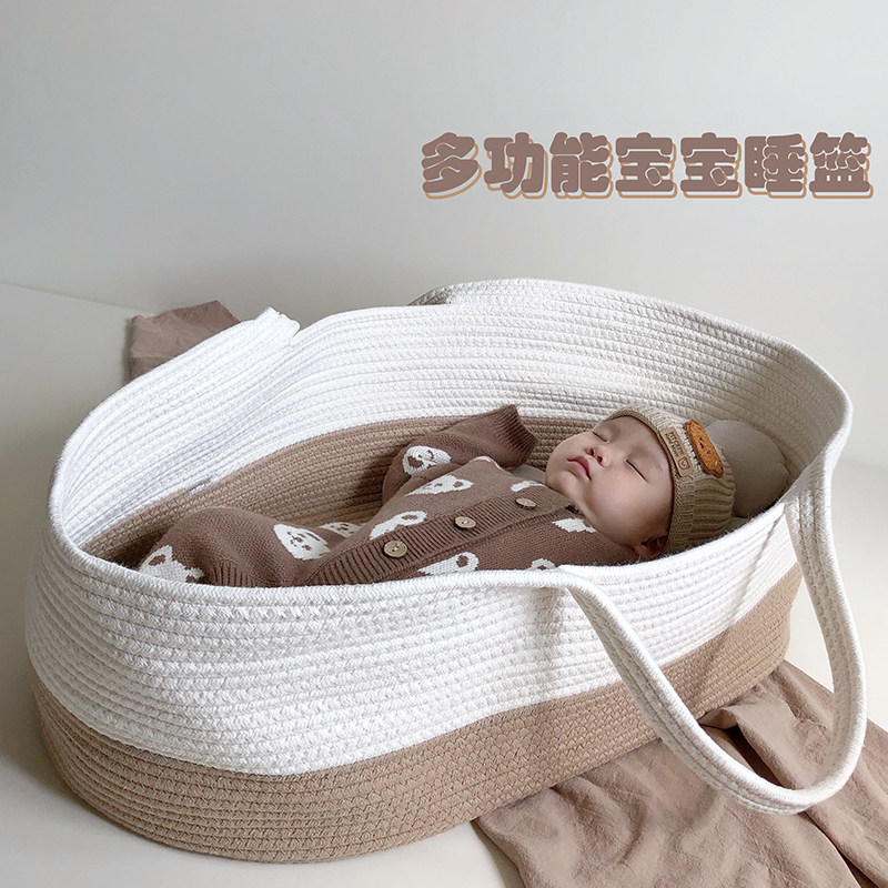 Baby basket outing portable in Korean baby handbaby basket neonatal basket portable car cradle