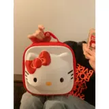Hello Kitty, мультяшная портативная косметичка, вместительная и большая сумка через плечо для выхода на улицу, милый ящик для хранения для путешествий