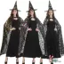 Trang phục hóa trang Halloween trưởng thành nữ áo choàng cosplay hóa trang quần áo trẻ em phù thủy vàng Phù Thủy phù hợp với