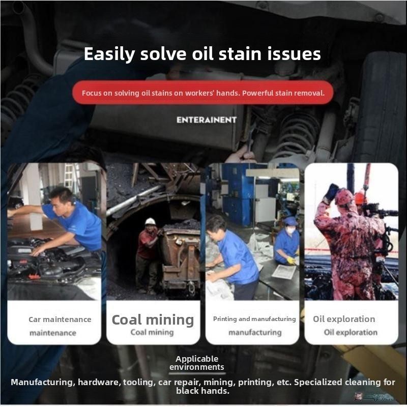 Mechanic's Oil-Removing Hand Washing Powder, Industrial Decontamination Black Hand Washing Sand, Auto Repair Oil-Removing Powder, Black Hands Turn White Hand Washing Cream