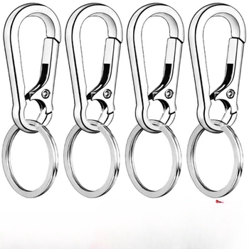 Keychain Is Sturdy and Durable, Men's Stainless Steel Car Ring, High-End Cute Ring, High-End Key Chain Ring with Nail Clippers