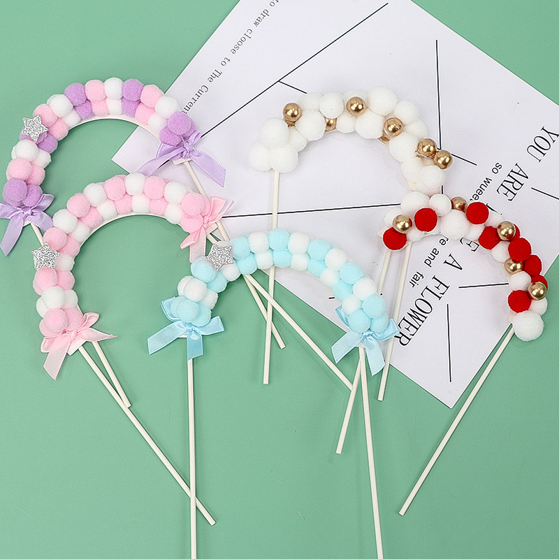 Red cake decorates star ball arch plugin baking birthday party dessert decoration 10 dress