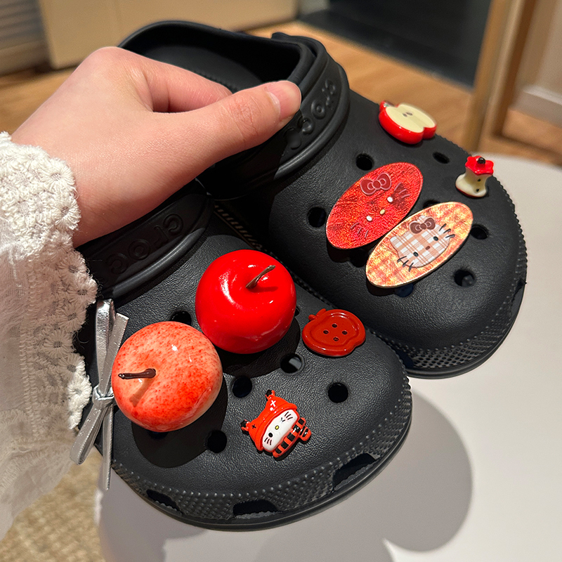 Apple Crocs Shoe Decoration Clips Are Suitable for Crocs Accessories, DIY Slipper Shoe Charms and Accessories