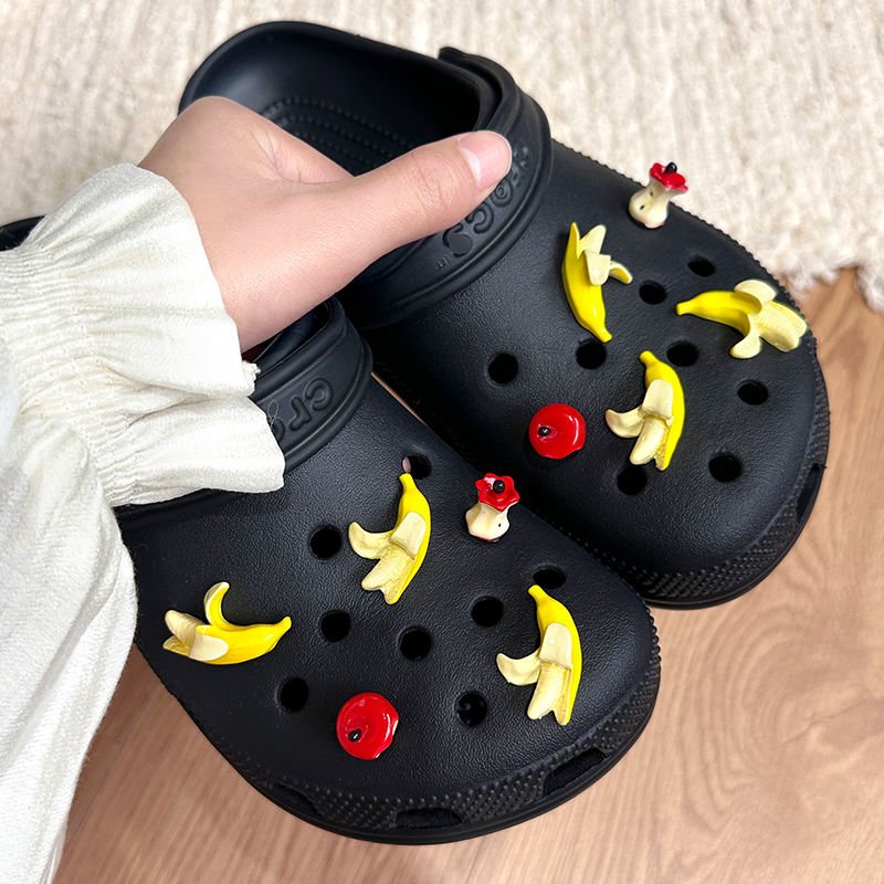 Banana Apple Clog Shoe Accessories DIY Slippers Crocs Sandals Decoration Shoe Charms Accessories for Women Banana Apple Clog Shoe Accessories DIY Slippers Crocs Sandals Decoration Shoe Charms Accessories for Women