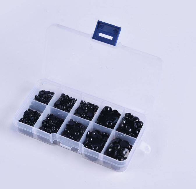 Small Beads Animal Black Shaped Cartoon Accessories Special Male button Plastic Flat Bottom Oval Handmade Doll Eye Buckle