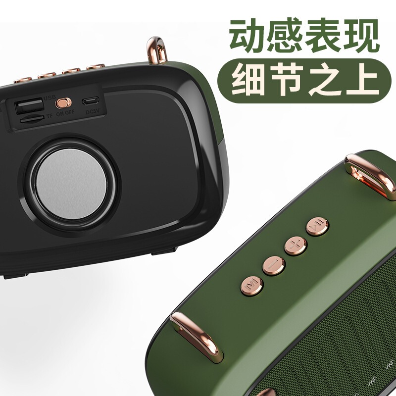Bs32D Wireless Bluetooth Speaker Portable Mini Speaker Subwoofer Outdoor Card-Insertable Cross-Border Hot-Selling Private Model
