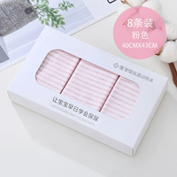 Хлопковая розовая детская пеленка, 40×43см, 8 шт, 0-12 мес.